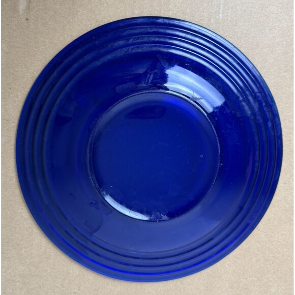 Bormioli Rocco Forum Saphir‎ Vintage Cobalt Blue Glass Salad Plate Dessert Italy - Picture 3 of 4
